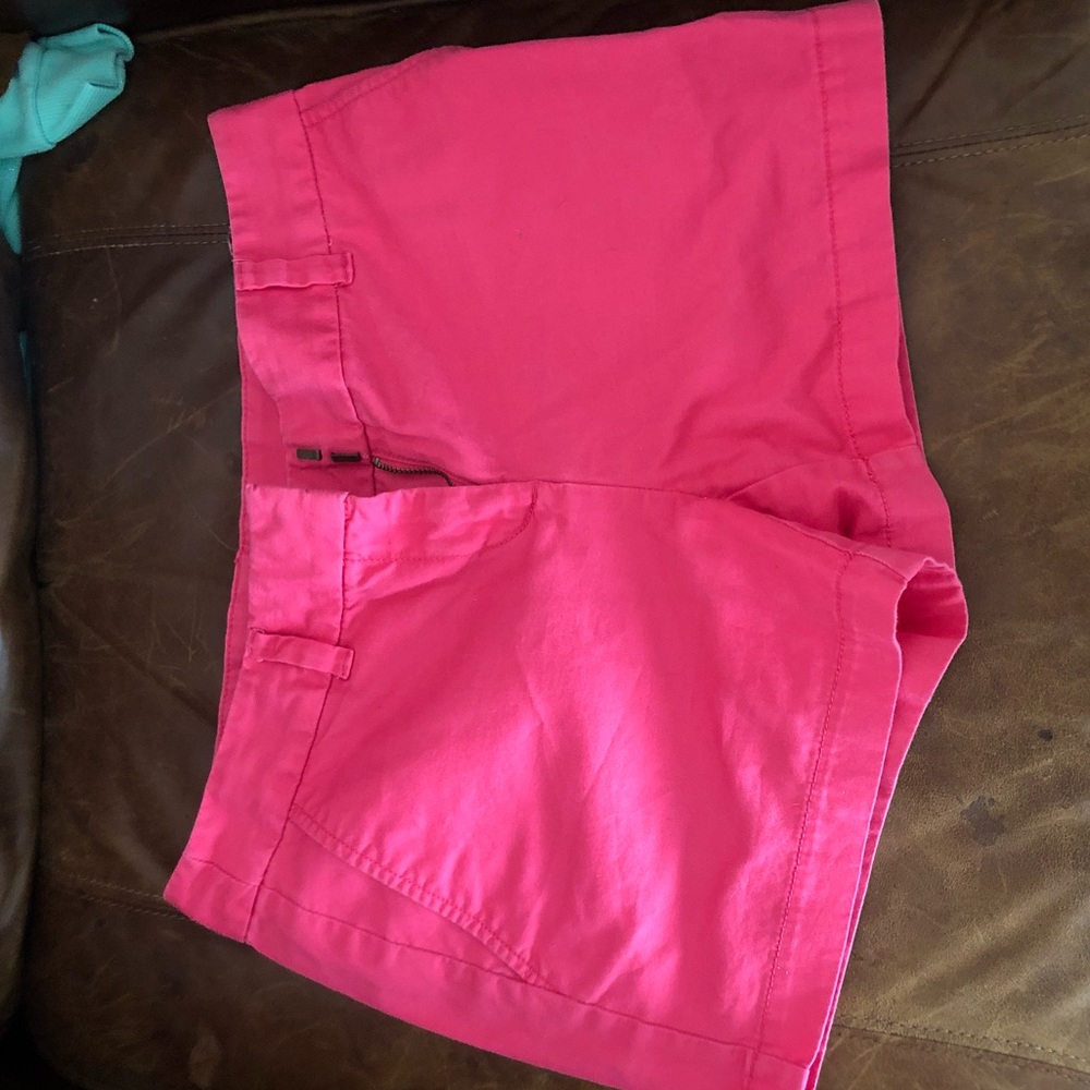 Pink Loft shorts.